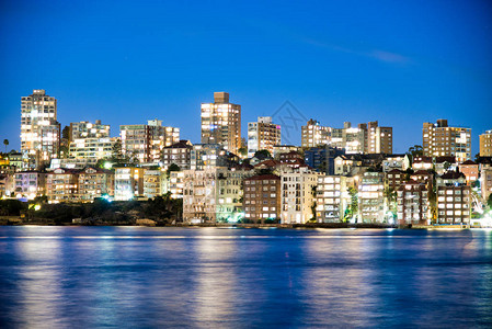 澳大利亚悉尼的Kirribilli夜景图片