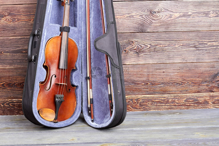 Violin用于校正和复制空间Vintage乐器和空间文字图片