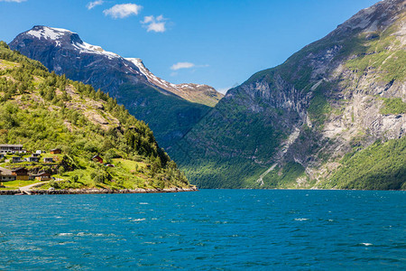 挪威Geiranger扫描天气景观Geirange图片