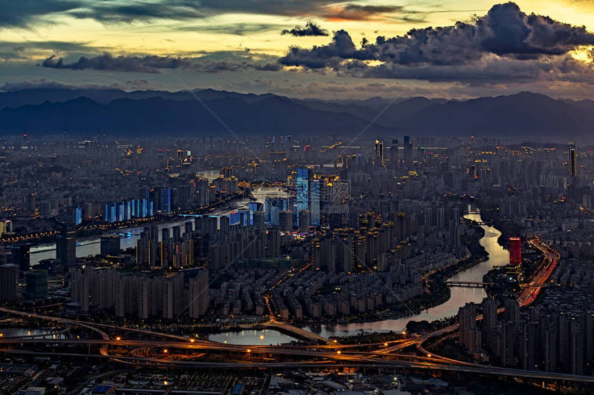 福州城市夜景图片