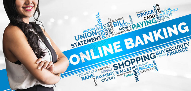 数字货币技术概念的网上银行在互联网站和数字支付服务上显示汇图片