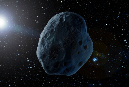 太空中的一颗巨大的小行星图片