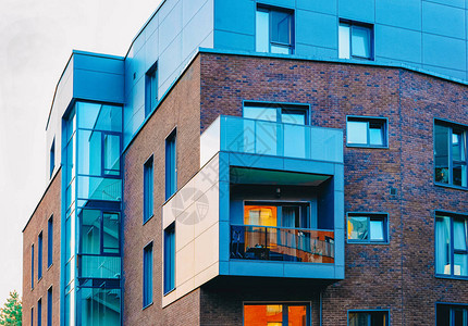 新的现代公寓楼外观概念住图片