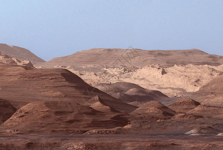 火星上的地表和山峰图片