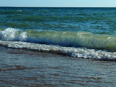 海浪沙滩夏天背景图片