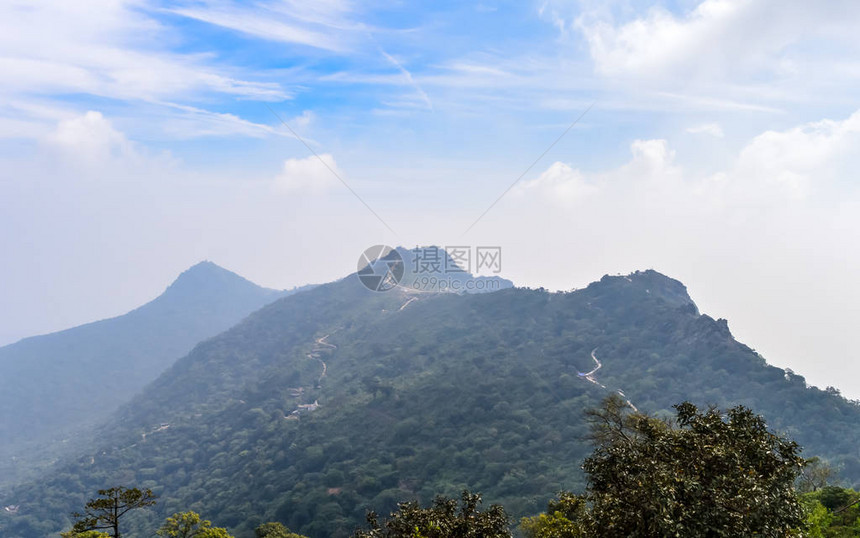 Parasnath山脉风景秀丽的景观视图它位于印度贾坎德邦吉里迪赫县乔塔那格浦尔高原的东端贾坎图片