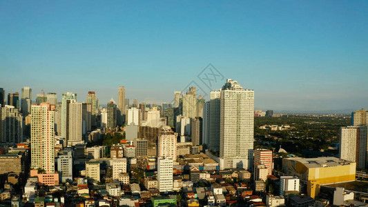 马尼拉大城市的摩天大楼和商务中心亚洲现代大图片