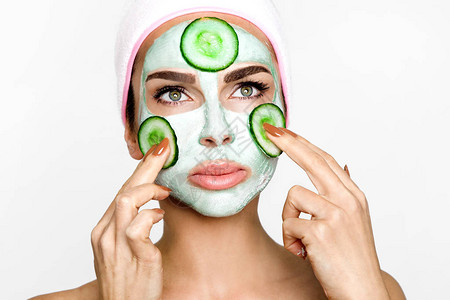 焕颜面膜美容学美容和温泉疗养皮肤护理图像背景