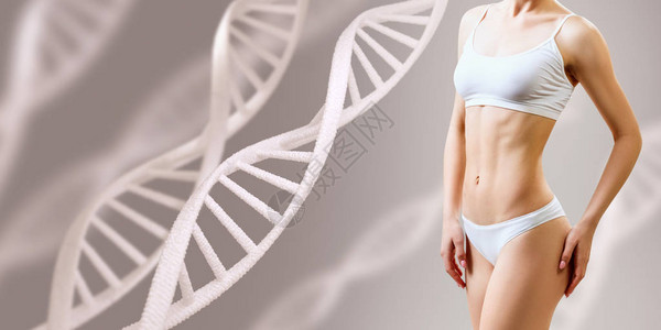 完美运动的女身体接近DNA源头图片