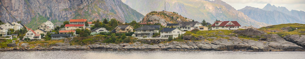 全景近视雷纳洛福顿群岛挪威图片