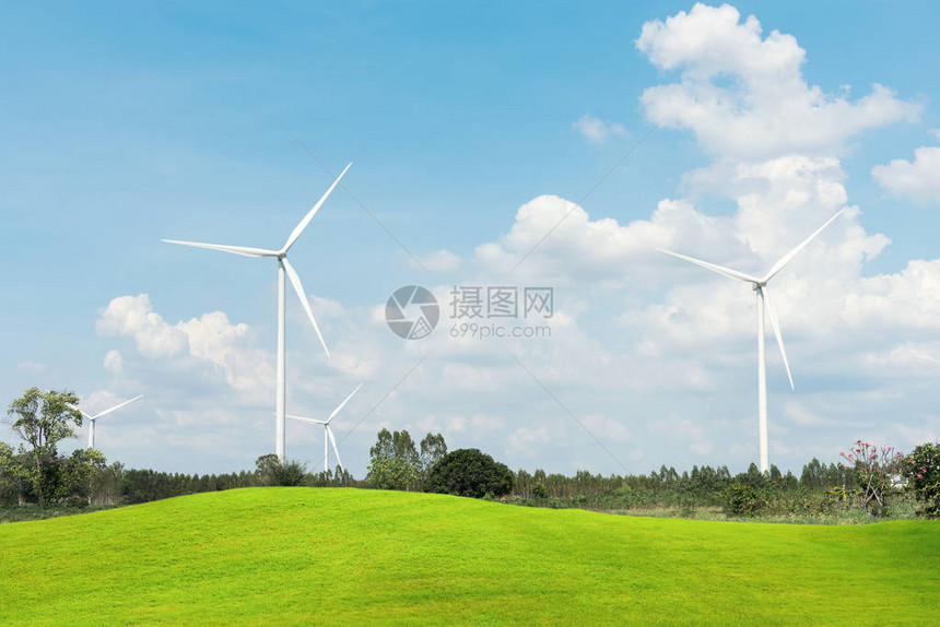风力涡轮用于替代能源图片