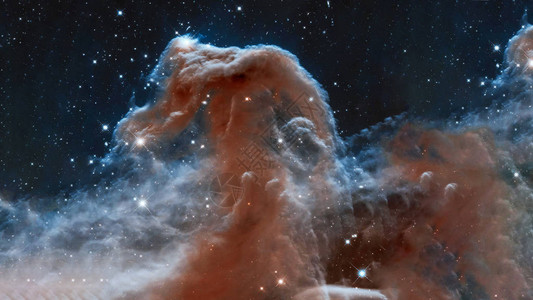 Orionis照亮的马头星云顶脊背景图片