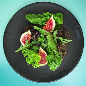 沙拉花果叶生菜电池洋葱药草和其他原料最高概念食物背景图片