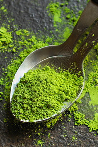 相匹配绿色茶粉食品补充菜单概念食物背图片