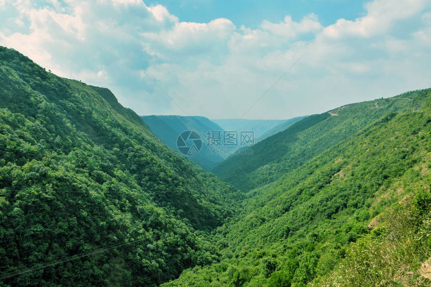 卡西山谷和河流峡谷印度梅加图片