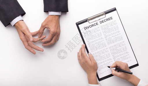 律师起草关于计划者的离婚法令男人图片
