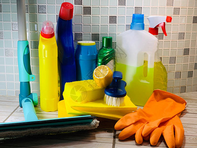 清洁剂拖把瓶子消毒粉用柠檬香味清洗喷雾在家图片