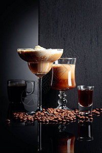 咖啡鸡尾酒咖啡和咖啡酒图片