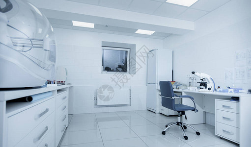 高科技生化实验室在医院全景复印空间图片
