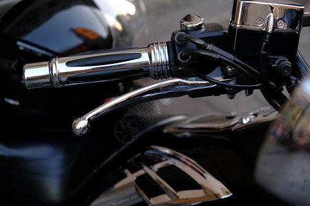一辆超能力摩托车的零件处理速度控制刹背景图片