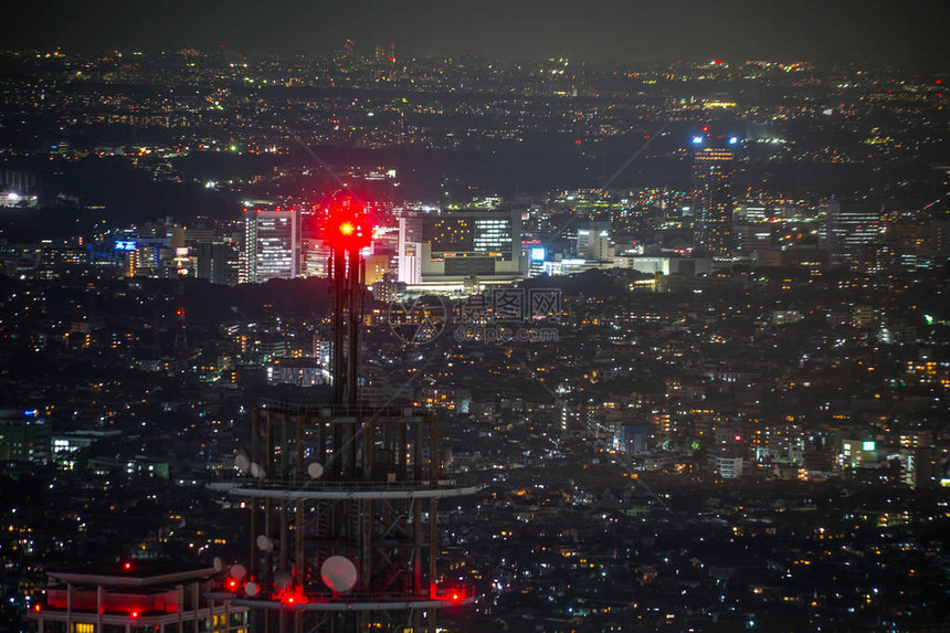 从地标塔看到的新横滨夜景图片