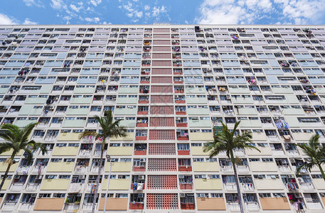 香港市高层住宅楼外观图片