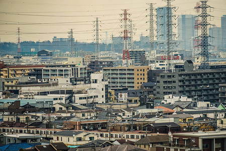 从梅园大仓山可以看到的川崎市街道图片