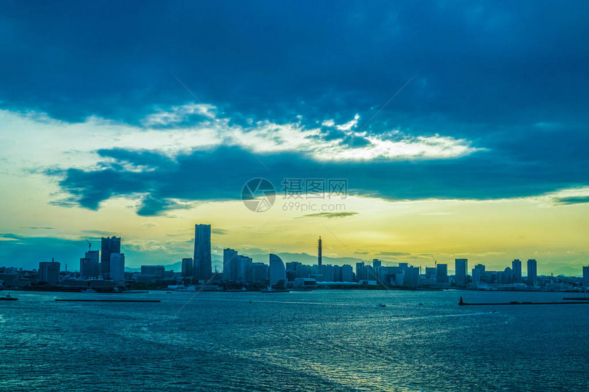 晚上好横滨天空之行可见的横滨图片