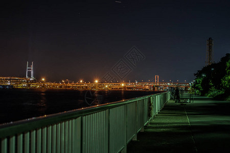 京藏高速京滨工业区夜景的背景