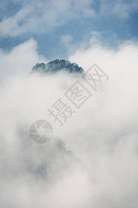 湖南省伍林源Wwlingyuan著名旅游景点张家江公园天津山石柱低晨图片