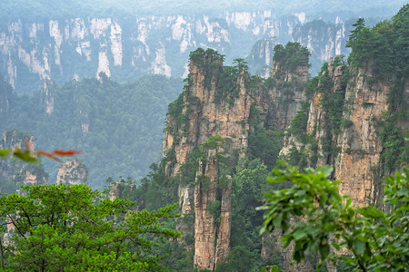 在湖南省伍林久安Wwlingyuan的著名旅游景点张家吉公园图片