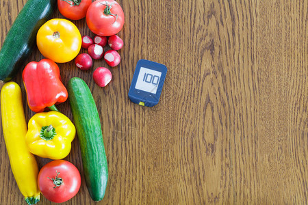 饮食健康用于糖尿病概念蔬菜和图片