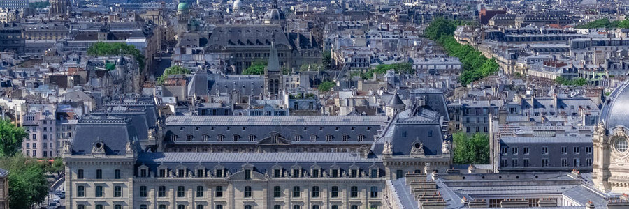 巴黎法国首都典型的屋顶古图片