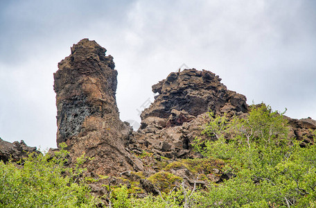 岩层冰岛Dimmuborgi图片