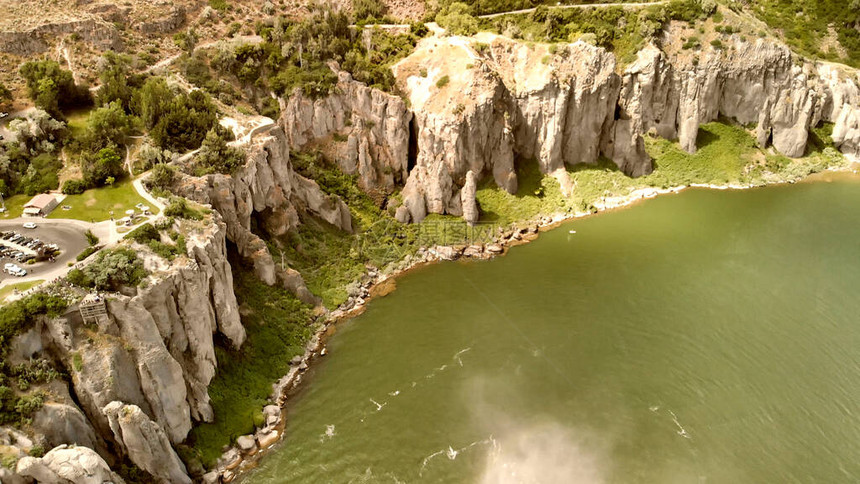 美国爱达荷州双瀑布Shoshone瀑图片
