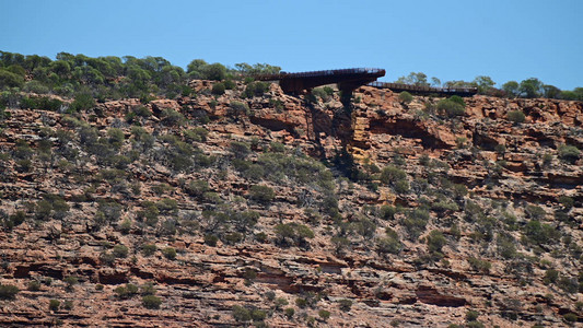 西澳大利亚州中西部地区Kalbarri公园的查看平台校图片