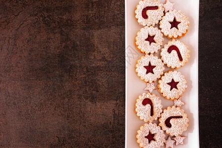圣诞Linzer饼干图片