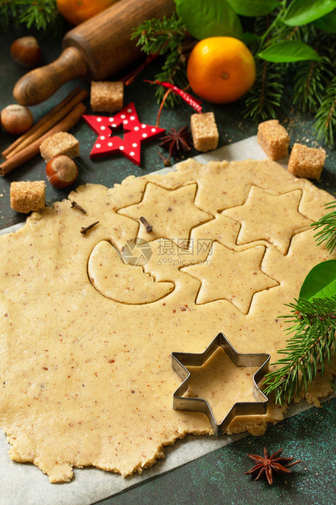 食堂的圣诞节背景面包姜饼图片