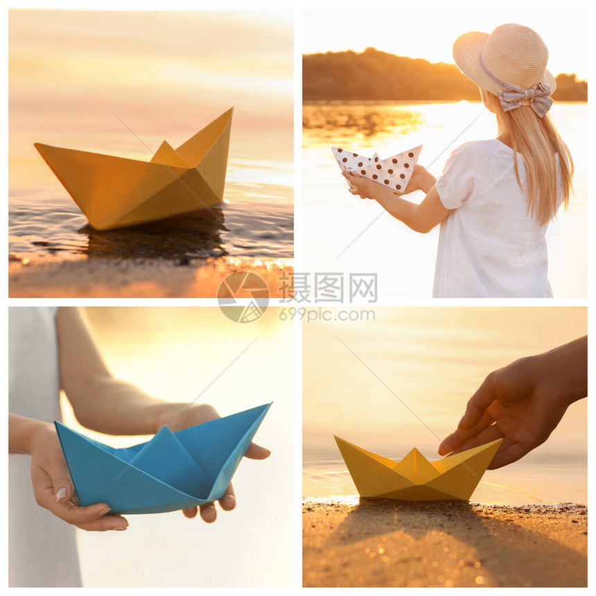 折纸船的照片集图片