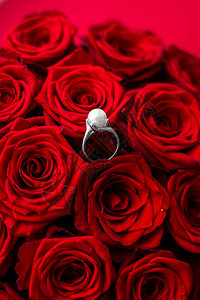 宝石首饰结婚礼物和订婚建议概念图片