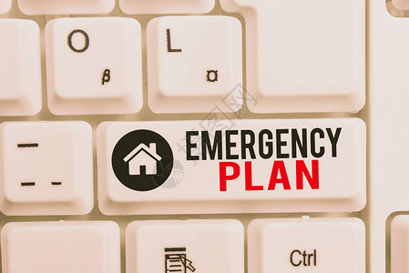 文字书写文本应急计划商务照片展示处理突发或意外情况的程序白色pc键盘图片