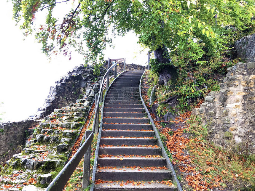 SteinCastle废墟或Schloss或RuineSchlossruineStein图片