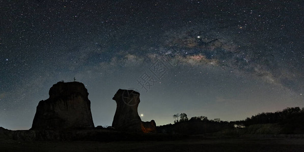 银河景观银河背景夜空与星和银河图片