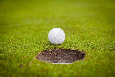 高尔夫球在绿色草地上高尔夫图片