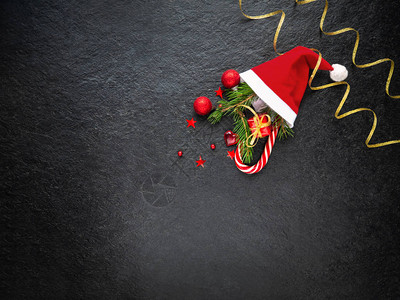 Fir树枝圣诞球焦糖甘蔗礼物戴着圣图片