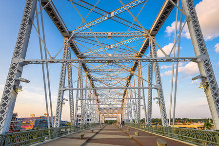 约翰西根加勒佩德斯特里亚大桥在美国纳什维尔高清图片