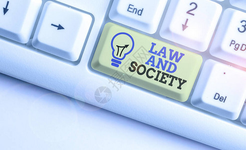 显示法律与社会的概念手写体概念意义解决法律与社会之背景图片