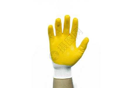工业防护安全手套隔离背景这款安全手套图片