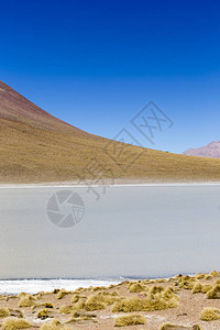 安第斯山脉的美妙湖景和山景图片