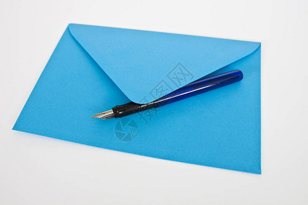 蓝色信封有白图片